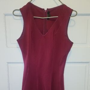 Maia Womens elegant Burgundy Sleeveless Dress